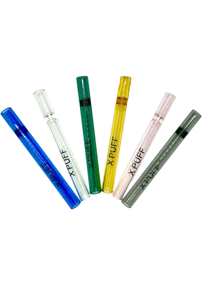 Glass One-Hitter X PUFF (Various Colors), Color: Turquoise