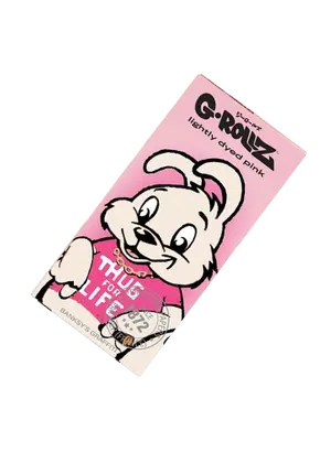 G-Rollz Banksy's Graffiti Thug for Life Pink Rolling Papers with Filters KSS (50 ფურცელი + 50 ფილტრი) + ლანგარი