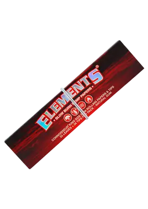მოძრავი ქაღალდები Elements King Size Slim Red ფილტრებით