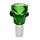 Glass Bowl Skull 18.8mm: Style & Durability Combined, Bowl Joint Size: 18.8, Color: Green