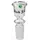 Glass Bowl Black Leaf Large 18.8 mm, Bowl Joint Size: 18.8, Color: Green