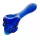 Glass Skull Pipe (Multi-colored), Color: Blue