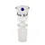 Glass Bowl Black Leaf Large 18.8 mm, Bowl Joint Size: 18.8, Color: Blue