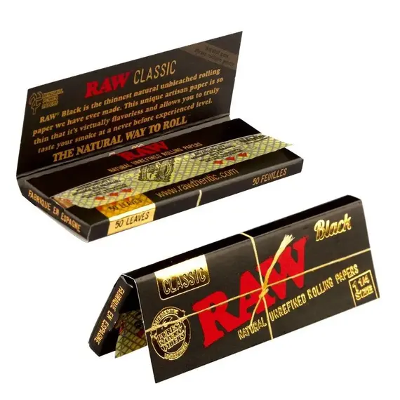 RAW BLACK 1¼ Rolling Papers 84mm, 2 image