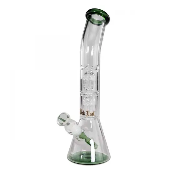 Glass Bong With Tree arm percolators and curved tube by Black Leaf