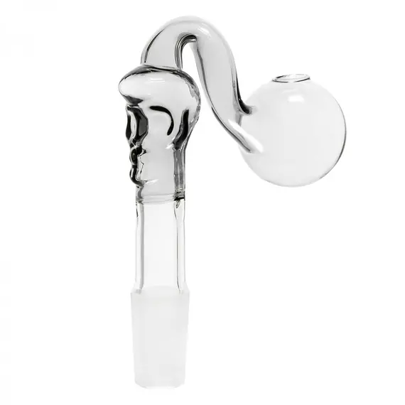 SKULL Oil Bowl: The Tough Yet Stylish Choice for Your Bong & Rig, Bowl Joint Size: 18.8, Color: Gray