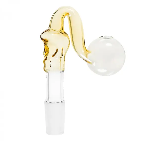 SKULL Oil Bowl: The Tough Yet Stylish Choice for Your Bong & Rig, Bowl Joint Size: 18.8, Color: Yellow