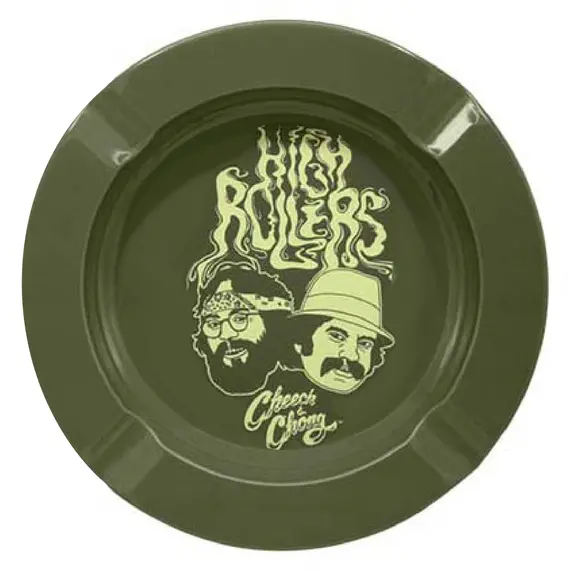 Metal Ashtray Cheech&Chong by G-Rollz (Green), Color: Green