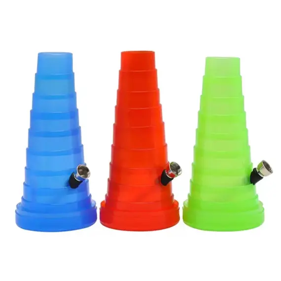 Folding Pocket Bong (Multi-Colour), Color: Red, 2 image