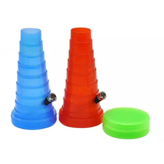 Folding Pocket Bong (Multi-Colour), Color: Red, 3 image