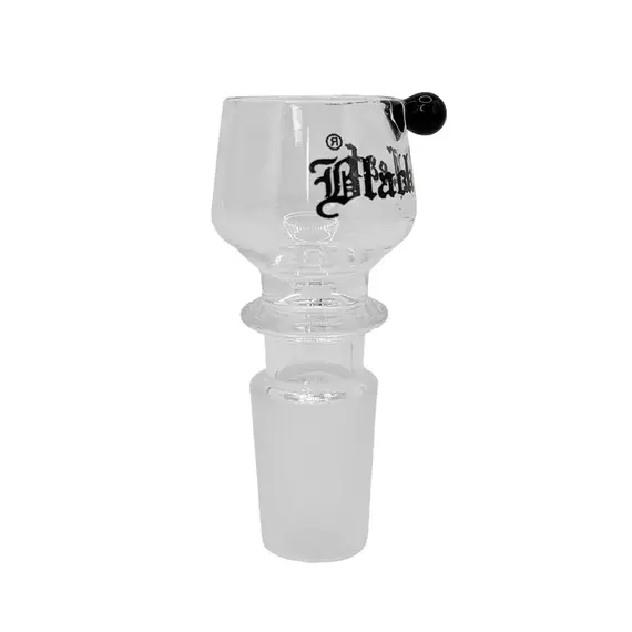 Rounded Glass Bowl Black Leaf 18.8 mm, Bowl Joint Size: 18.8, Color: Black, 3 image