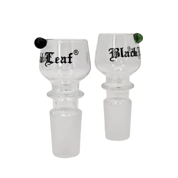 Rounded Glass Bowl Black Leaf 18.8 mm, Bowl Joint Size: 18.8, Color: Black, 6 image