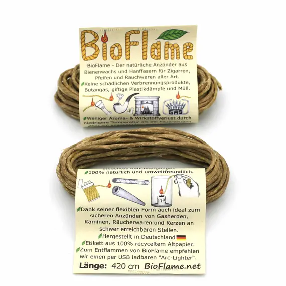 Конопляный фитиль с пчелиным воском BioFlame, изображение 2