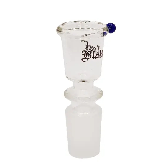 Glass Bowl Black Leaf Large 18.8 mm, Bowl Joint Size: 18.8, Color: Blue, 3 image