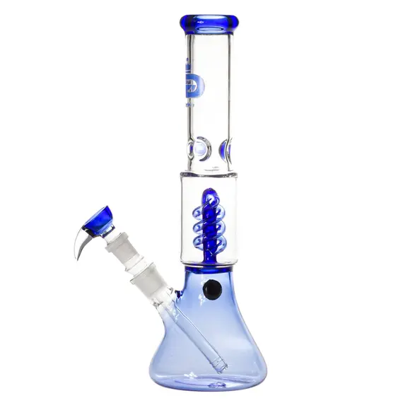 Бонг Small Boy Blue Beaker Spiral Perc от Grace Glass, изображение 2