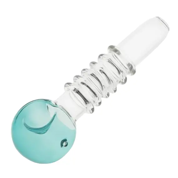 Glass Smoking Pipe Lollipop 12 cm, Color: Turquoise