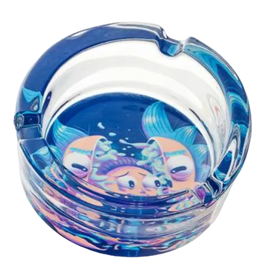 Glass Ashtray Rick and Morty, Color: Blue