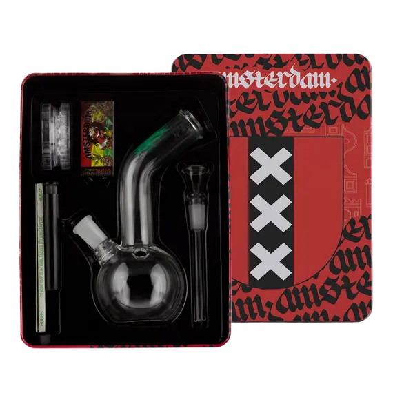 Leaf Small Leaf Bouncer Saxo Glass Bong Set: Ultimate Smoking Kit
