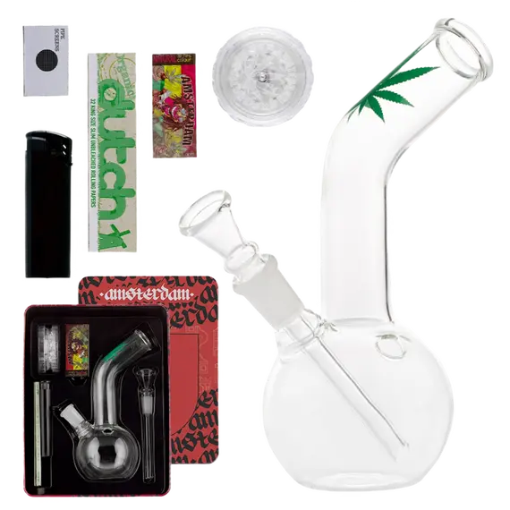 Комплект Leaf Small Leaf Bouncer Saxo Glass Bong: Все для идеального курения, изображение 2