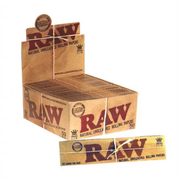 RAW Classic Papers KS Slim unbleached 110 mm 32 pcs, 2 image