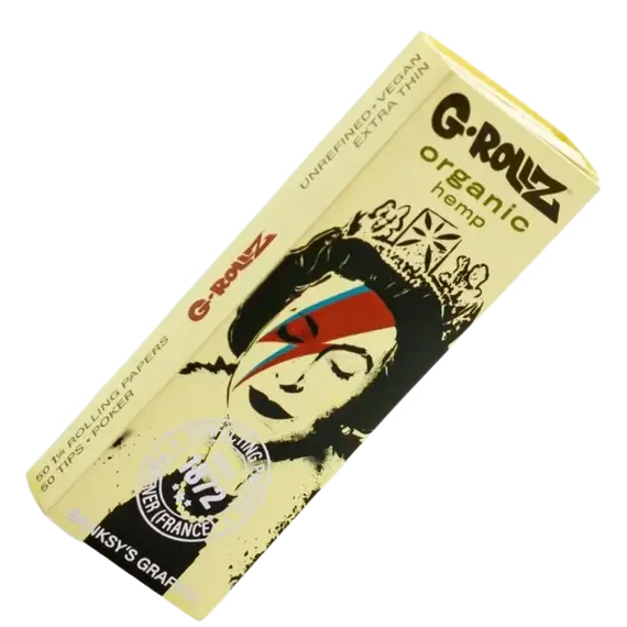 G-Rollz Banksy Graffity Organic Hemp Extra Thin Papers  1¼ (84 mm) 50 pcs