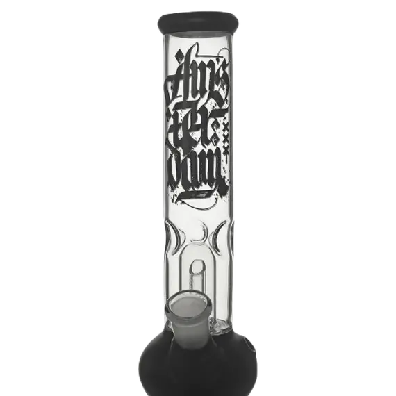 Experience Smooth Elegance with Our Matte Black Glass Bong, 3 image