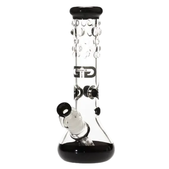 Grace Glass Bubbles Black Beaker Bong: Ultimate Smoking Experience