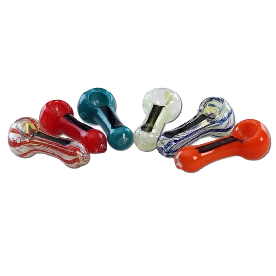 Colorful Borosilicate Glass Pipe with Kick Hole - Perfect for Every Smoker, Length: 8, Color: Red