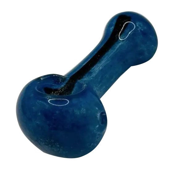 Colorful Borosilicate Glass Pipe with Kick Hole - Perfect for Every Smoker, Length: 8, Color: Blue