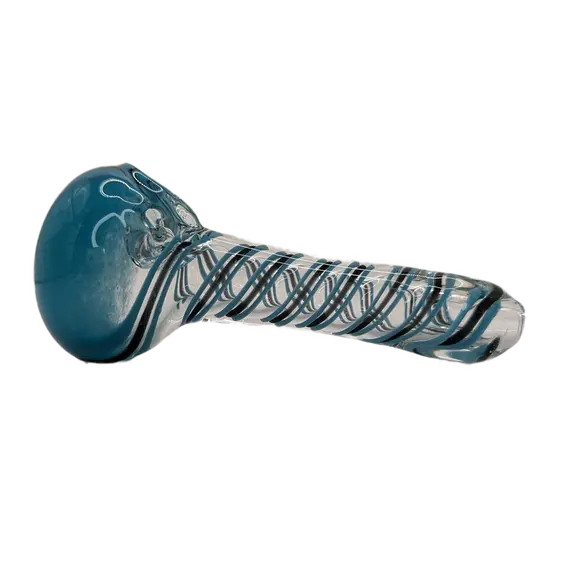 Artistic Glass Pipes with Large Bowls and Unique Designs, Color: Light Blue, 2 image