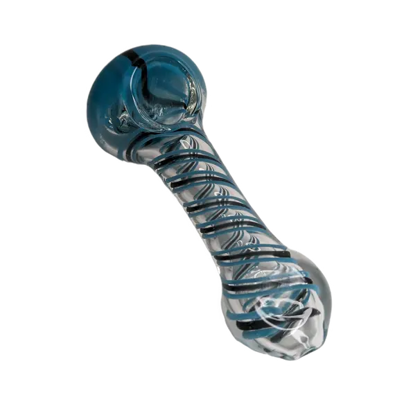 Artistic Glass Pipes with Large Bowls and Unique Designs, Color: Light Blue, 3 image