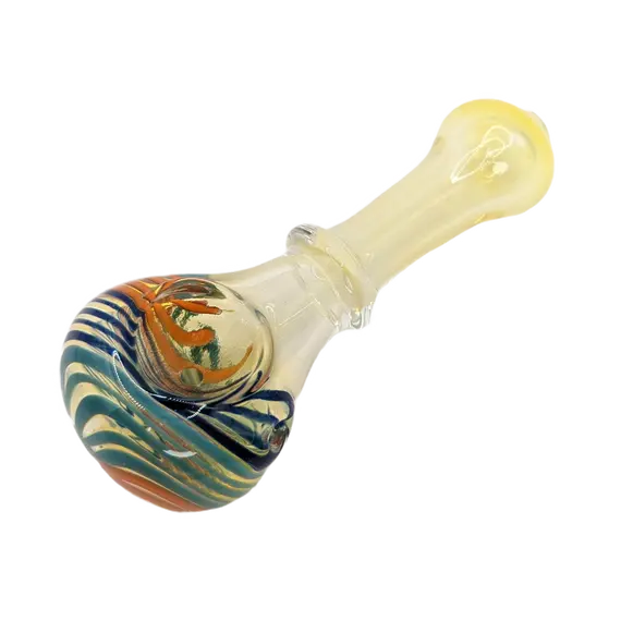 Artistic Glass Pipes with Large Bowls and Unique Designs, Color: White