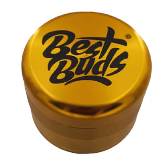Best Buds Compact Aluminium Grinder - 4 Parts, Various Colors, Color: Orange, 4 image
