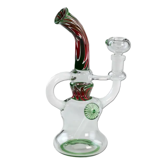 Бонг с рециркуляцией Glass Art зелёный - плавные затяжки и стиль