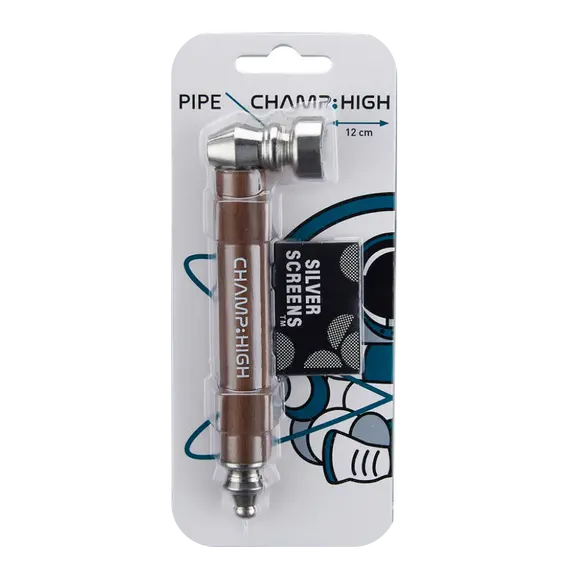 Champ High Wooden Metal Brown Pipe – Stylish and Durable Smoking Accessory, Color: Brown, 2 image