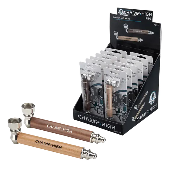 Champ High Wooden Metal Brown Pipe – Stylish and Durable Smoking Accessory, Color: Brown, 6 image