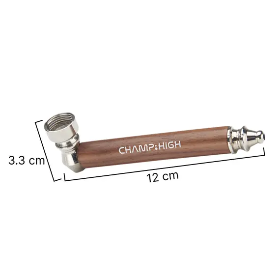Champ High Wooden Metal Brown Pipe – Stylish and Durable Smoking Accessory, Color: Brown, 5 image