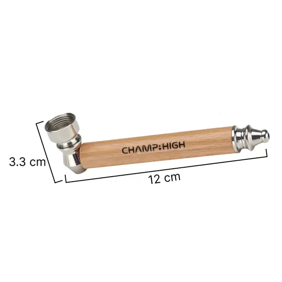 Champ High Wooden Metal Brown Pipe – Stylish and Durable Smoking Accessory, Color: Beige, 3 image