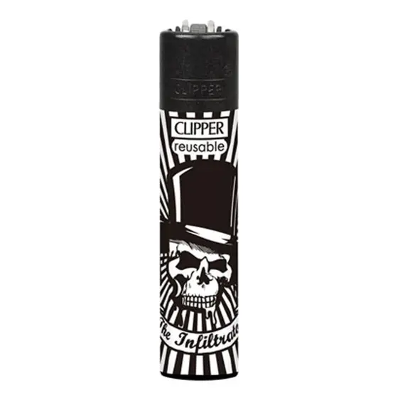 Clipper Party Skulls – прочная и стильная зажигалка с принтом черепов, изображение 4