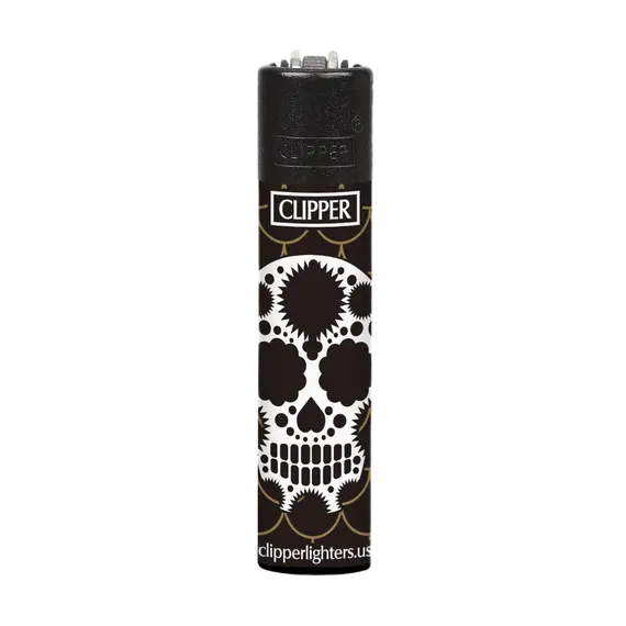 Skulls Lighters by Clipper: Ignite Your Style, Color: Black