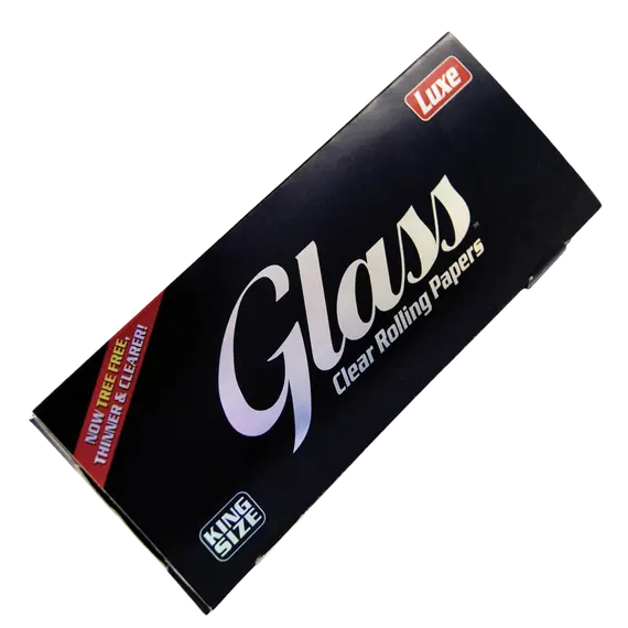 Luxe Glass Clear Rolling Papers - King Size, 100% Natural