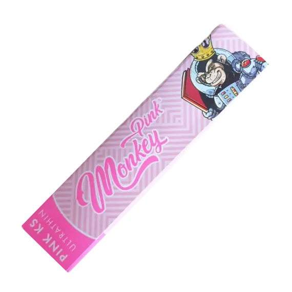 Premium King Size Slim Pink Rolling Papers by Monkey King