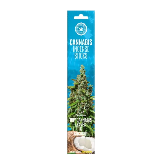 Cannabis Incense Sticks with Coconut and Dry Cannabis Leaves, 5 image