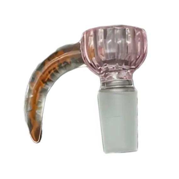 Ox Horn Glass Bowl 14.5mm - Style Meets Functionality, Color: Pink