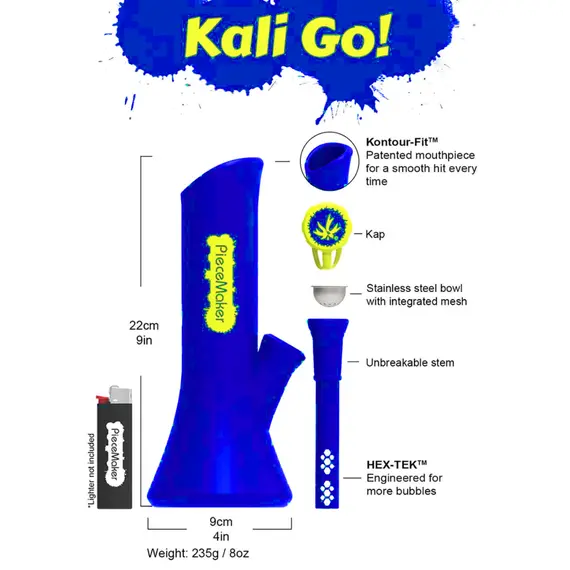 გამძლე და კომპაქტური სილიკონის ბონგი KALI GO! by PieceMaker, 2 image