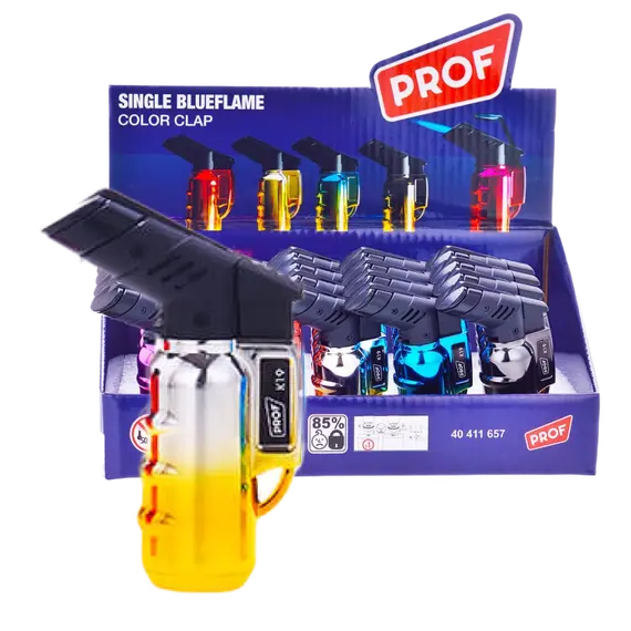 Зажигалка Prof Color Clap Windproof – надежная и стильная, Цвет: серебряный