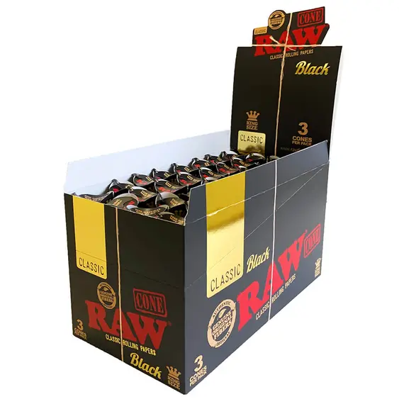Легкость курения с конусами RAW Black King Size, изображение 5
