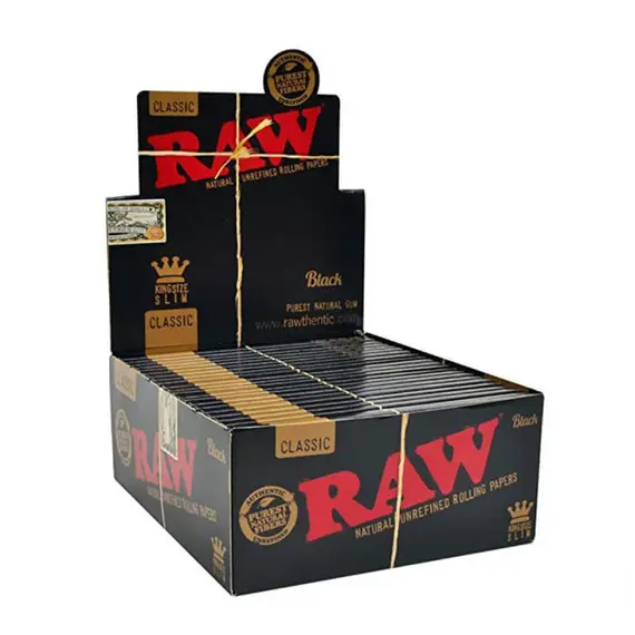 Премиальные бумажки RAW Black King Size Slim, изображение 3