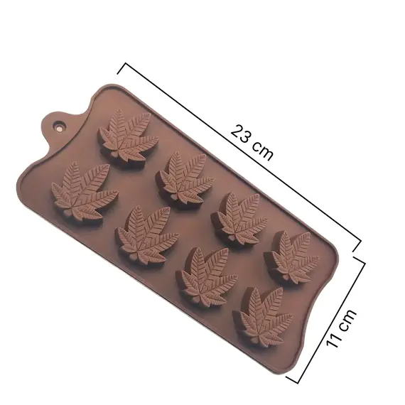 Premium Silicone Mold for Ice and Chocolate with Leaf Design, 2 image