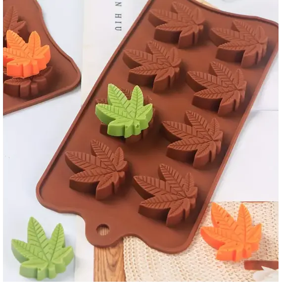 Premium Silicone Mold for Ice and Chocolate with Leaf Design, 4 image